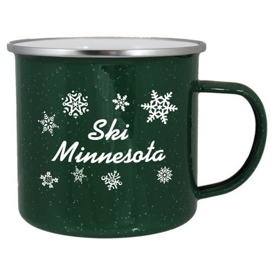 16.9 oz Green Enamel Campfire Mug